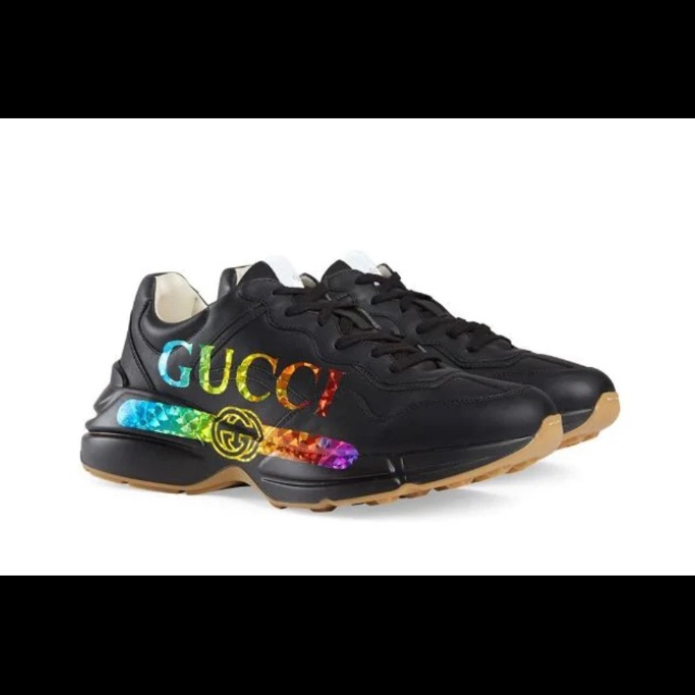 Gucci Rhyton Leather Sneaker - Picture 3 of 6
